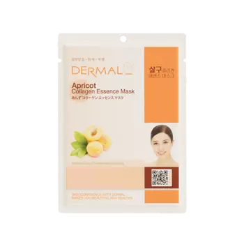 DERMAL Тканевая маска с абрикосом и коллагеном 23.0