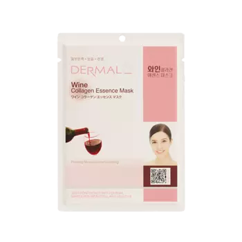 DERMAL Тканевая маска с экстрактом красного вина и коллагеном 23.0