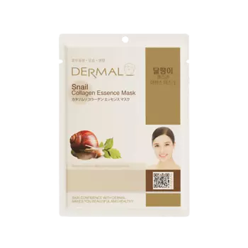DERMAL Тканевая маска с муцином улитки и коллагеном 23.0