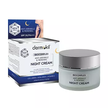 DERMOKIL Крем коллаген биокомплекс ночной Anti-Wrinkle & Renewal Night Cream
