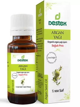 DESTEK Косметическое аргановое масло для лица, волос, питание, увлажнение 20.0