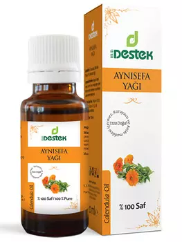 DESTEK Косметическое масло календулы для дица, тела, для волос, для массажа 20.0