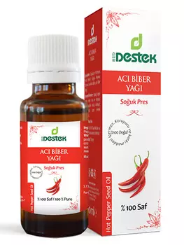 DESTEK Косметическое масло красного, жгучего перца для волос и тела 20.0