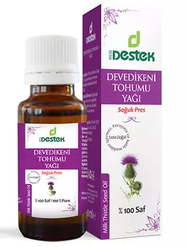 DESTEK Косметическое масло семян расторопши для лица, тела, волос, увлажнение, питание 20.0