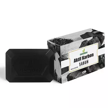 DESTEK Мыло с активированным углём для лица, тела, очищение,отшелушивание 150.0