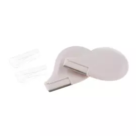 DEWAL BEAUTY Бритва бежевая для бровей со съемным лезвием