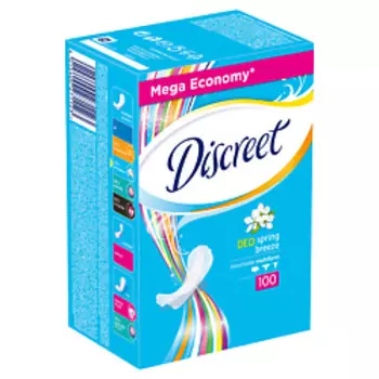 DISCREET Женские гигиенические прокладки на каждый день Deo Spring Breeze Multiform