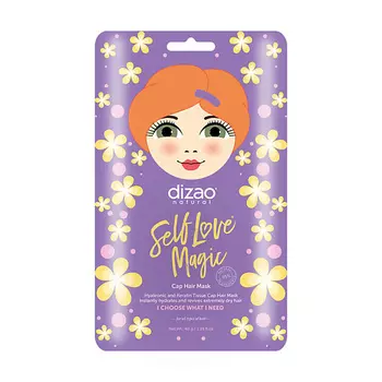 DIZAO Маска шапка для волос "Гиалурон и кератин" восстанавливающая, увлажняющая 1 шт