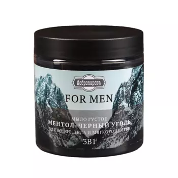 ДОБРОПАРОВЪ Мыло густое "FOR MEN" 3в1 Ментол-Черный Уголь 280.0