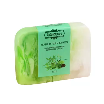 ДОБРОПАРОВЪ Мыло СПА - уход для бани и сауны "Зелёный чай и бамбук" 80.0
