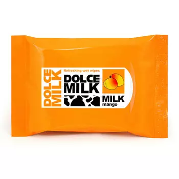 DOLCE MILK Влажные освежающие салфетки Молоко и манго