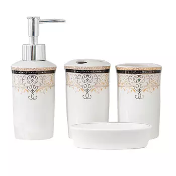 ДОЛЯНА Набор аксессуаров для ванной комнаты Доляна «Золотая роскошь»