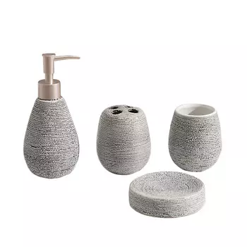 ДОЛЯНА Набор аксессуаров для ванной комнаты Доляна «Камень»