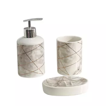 ДОЛЯНА Набор аксессуаров для ванной комнаты «Розовое золото»