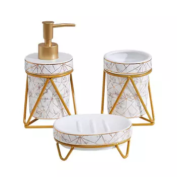 ДОЛЯНА Набор для ванной комнаты «Геометрика»