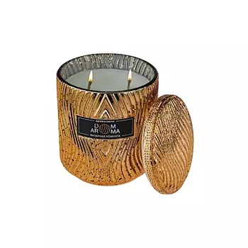 DOM AROMA Свеча ароматическая с крышкой Янтарная комната