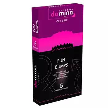 DOMINO CONDOMS Презервативы DOMINO CLASSIC Fun Bumps 6.0