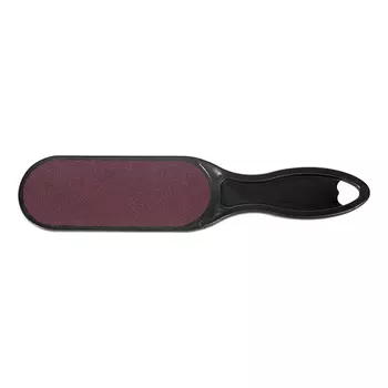 DOMIX "DGP" Тёрка абразивная педикюрная двусторонняя с пластиковой ручкой. Цвет чёрный