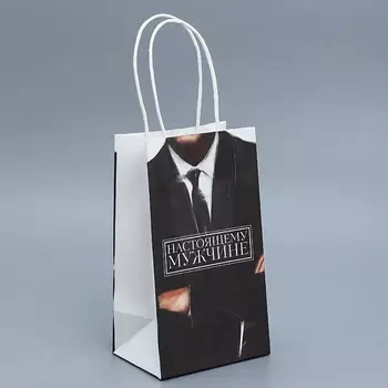 ДОСТУПНЫЕ РАДОСТИ Пакет подарочный крафтовый, упаковка, "Мужской"