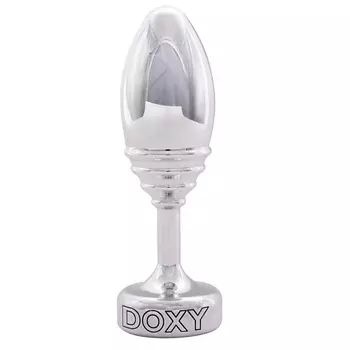 DOXY Втулка анальная Butt Plug Ribbed алюминий