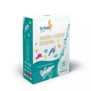 DR.AQUA Соль для ванны с эфирными маслами кедра Хвойно-солевая ванночка 450.0