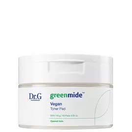 Dr.G Диски увлажняющие отшелушивающие «GREENMIDE VEGAN TONER PAD»