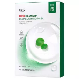 Dr.G Маски тканевые успокаивающие R.E.D BLEMISH DEEP SOOTHING MASK