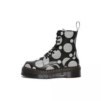 DR. MARTENS Кроссовки Dr.Martens Jadon Polka Dot Smooth Leather Platform Boots Black Womens
