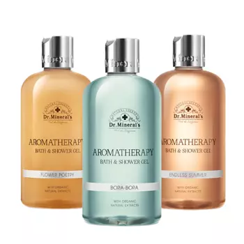 DR.MINERAL’S Набор парфюмированных гелей для душа AROMATHERAPY с натуральными экстрактами 1500.0