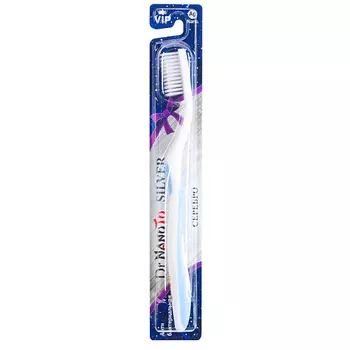 DR.NANOTO Nano Silver Двухрядная зубная щетка с наночастицами серебра