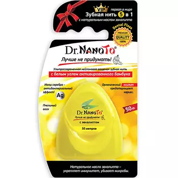 DR.NANOTO Зубная нить 5 в 1 с натуральным маслом эвкалипта 1.0