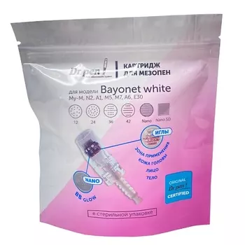 DR.PEN Картриджи для дермапена Bayonet white (12 игл), 5 шт