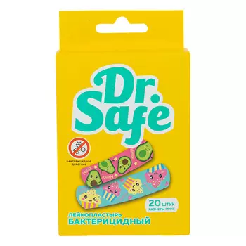 DR. SAFE Лейкопластырь бактерицидный с рисунками FOOD 1.0