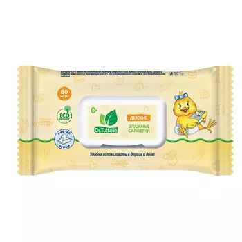 DR. TUTTELLE Влажные салфетки детские, с клапаном