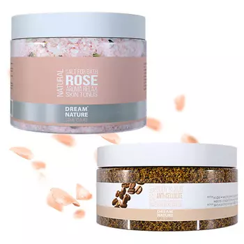 DREAM NATURE НАБОР средств для ванн SPA CARE: Соль и Скраб для тела "Расслабление и уход"