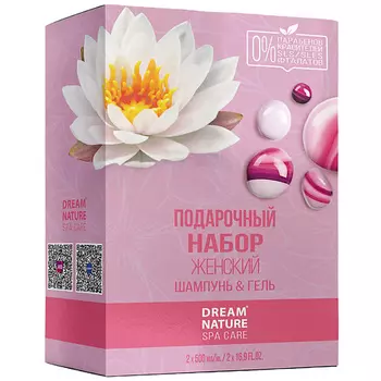 DREAM NATURE Подарочный набор для женщин Dream Nature SPA&Care Шампунь и гель для душа