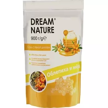 DREAM NATURE Соль с пеной для ванн "Облепиха и мед" 900.0