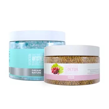 DREAM NATURE СПА Набор: Соль и Скраб для тела "Антистресс и детокс"