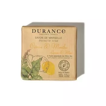 DURANCE Марсельское мыло кусковое Лимон и мята Lemon & Mint 100.0