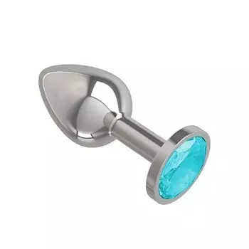 DЖАГА DЖАГА Анальная втулка Silver с кристаллом