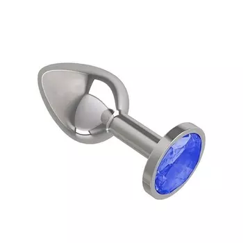 DЖАГА DЖАГА Анальная втулка Silver с кристаллом