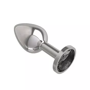 DЖАГА DЖАГА Анальная втулка Silver с кристаллом