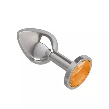 DЖАГА DЖАГА Анальная втулка Silver с кристаллом