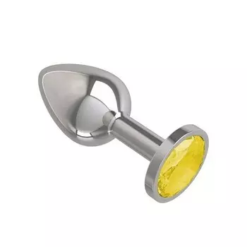 DЖАГА DЖАГА Анальная втулка Silver с кристаллом