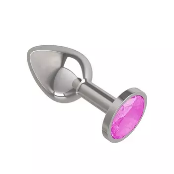 DЖАГА DЖАГА Анальная втулка Silver с кристаллом