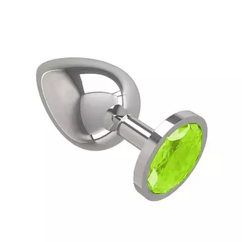 DЖАГА DЖАГА Анальная втулка Silver с кристаллом большая