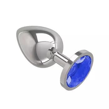DЖАГА DЖАГА Анальная втулка Silver с кристаллом большая