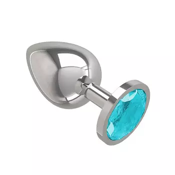 DЖАГА DЖАГА Анальная втулка Silver с кристаллом большая