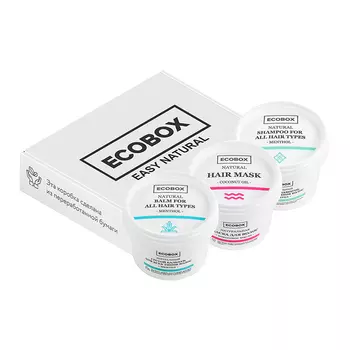 ECOBOX Набор для ухода за волосами Шампунь, маска и бальзам