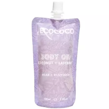 ECOCOCO Масло для тела для расслабления и омоложения с лавандой и кокосом Body Oil Coconut + Lavender